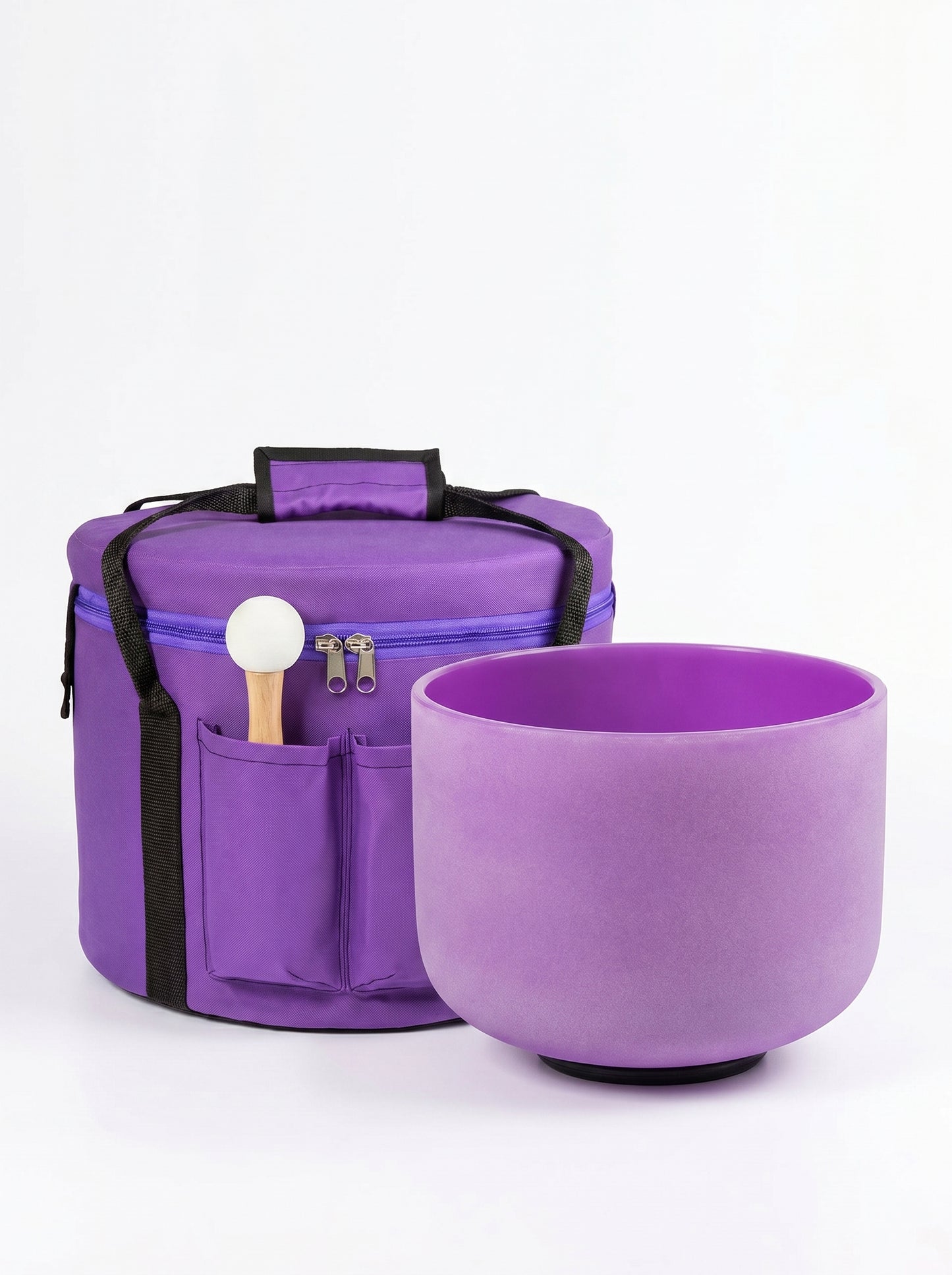 Cuenco de Cuarzo Morado + Bolso de Transporte