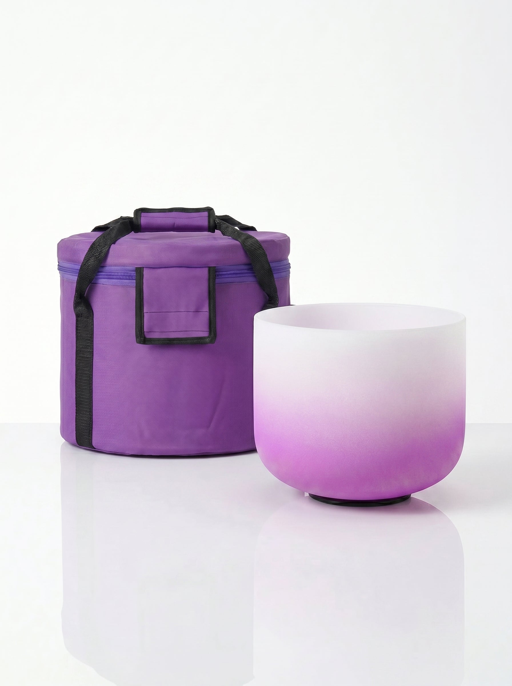 Cuenco de Cuarzo Aura Morada + Bolso de Transporte