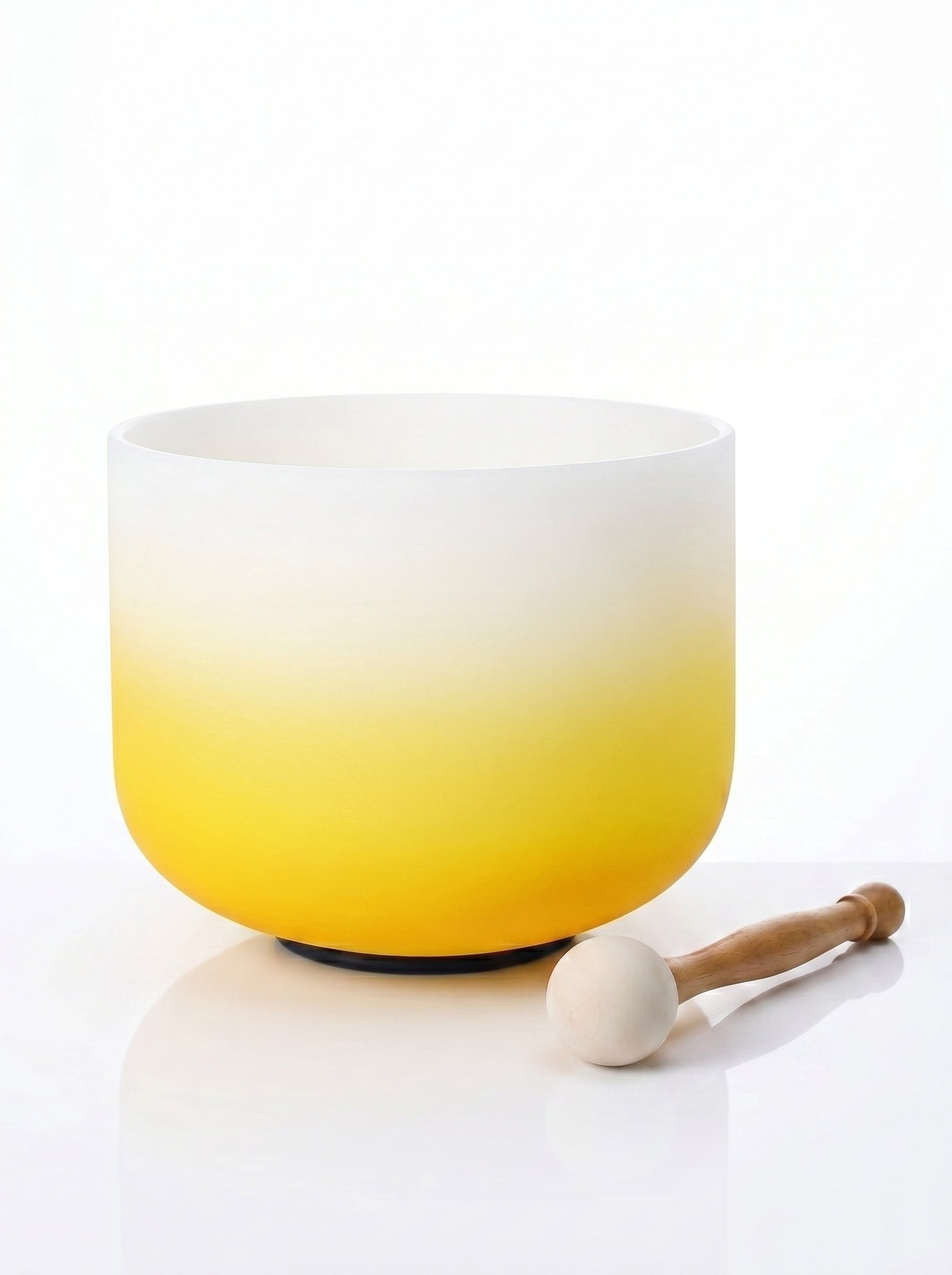 Cuenco de Cuarzo Aura Amarilla + Bolso de Transporte