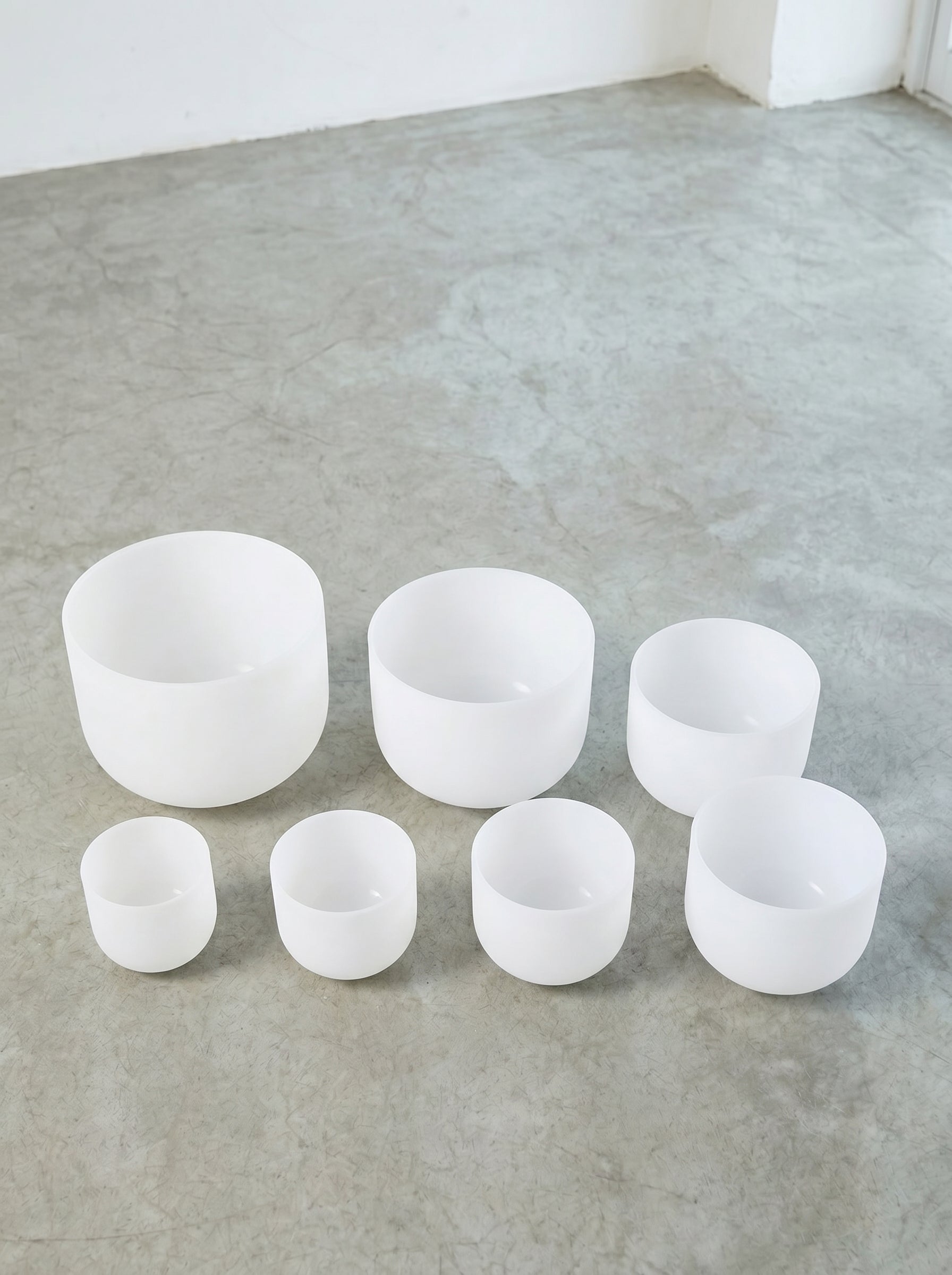 Set de 7 Cuencos de Cuarzo 6” – 12”