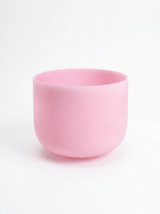 Cuenco de Cuarzo Rosa Pastel + Bolso de Transporte