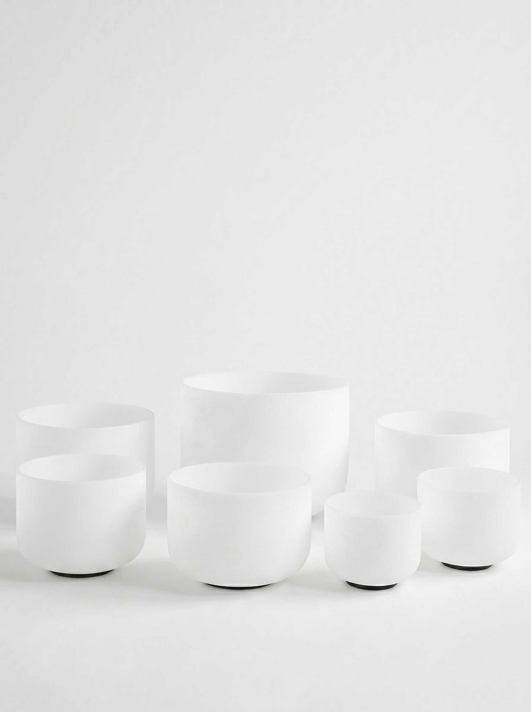 Set de 7 Cuencos de Cuarzo 8" - 14"