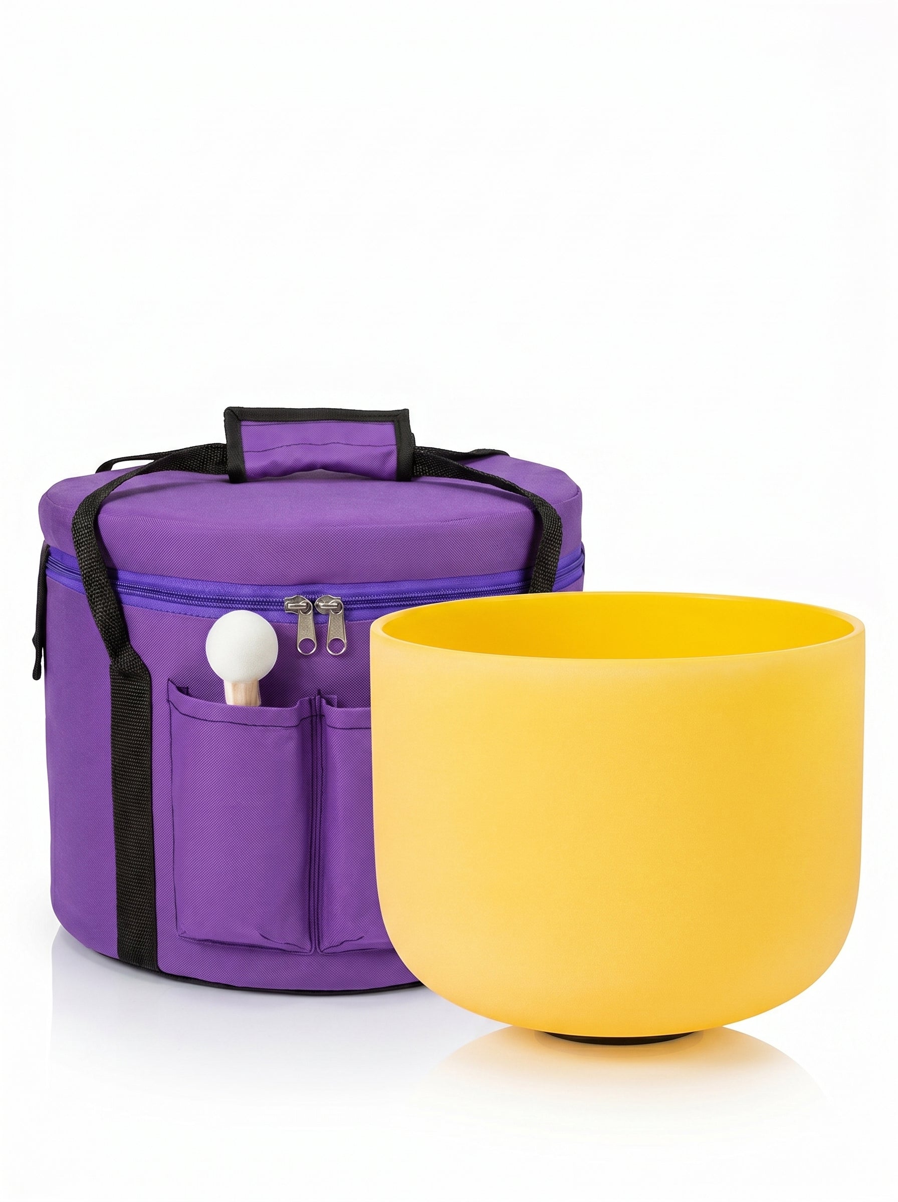 Cuenco de Cuarzo Amarillo + Bolso de Transporte