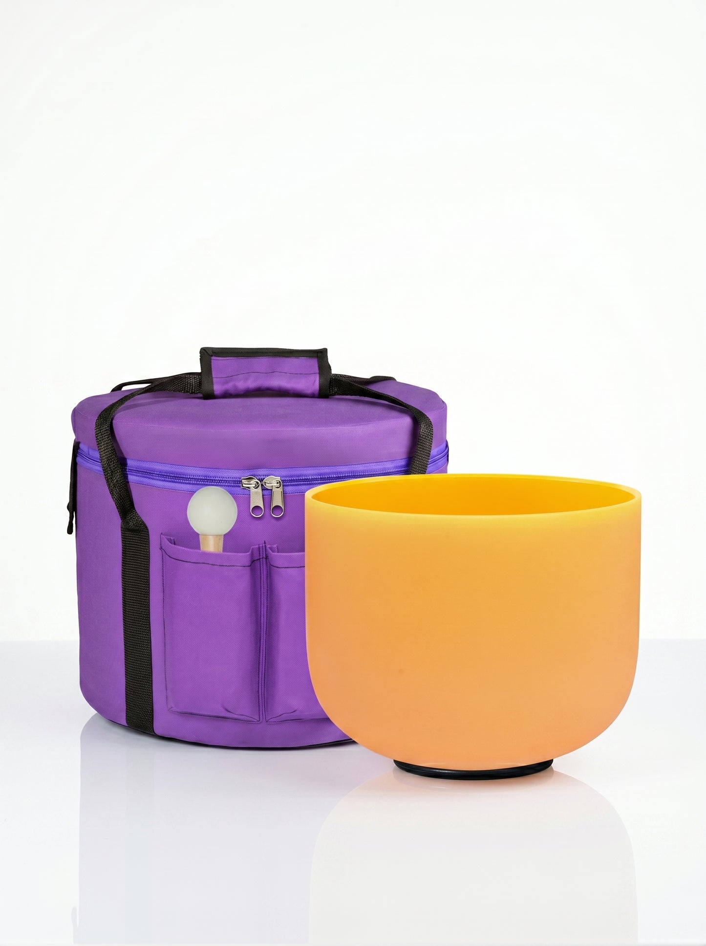Cuenco de Cuarzo Amarillo + Bolso de Transporte