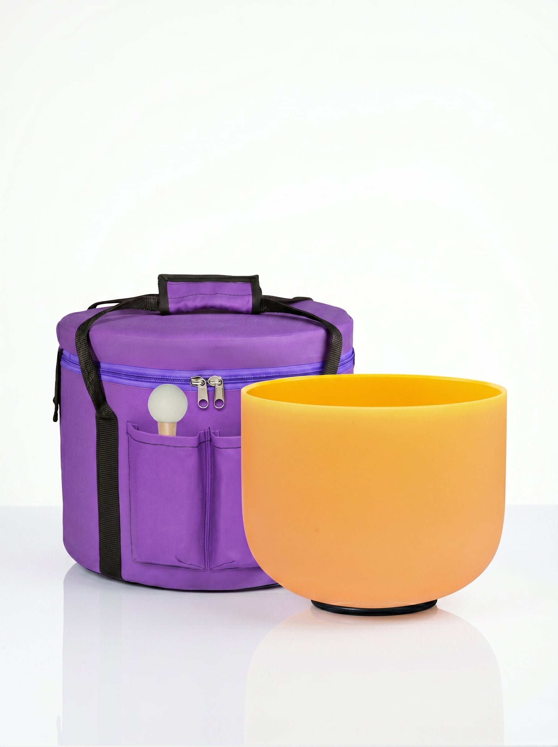 Cuenco de Cuarzo Amarillo + Bolso de Transporte