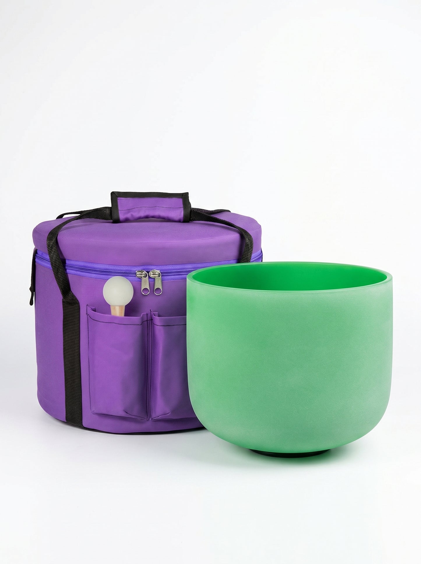 Cuenco de Cuarzo Verde + Bolso de Transporte