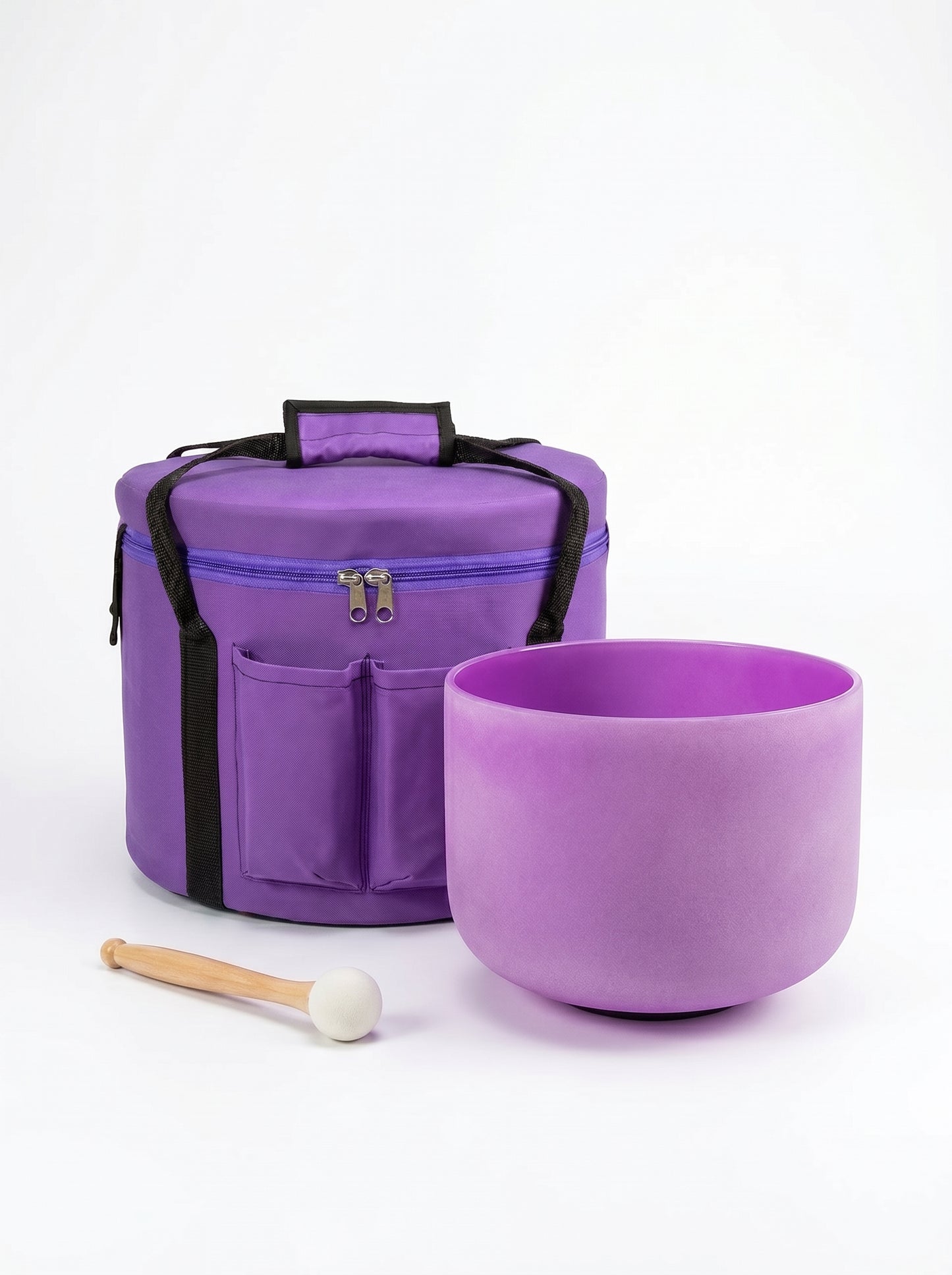 Cuenco de Cuarzo Morado + Bolso de Transporte