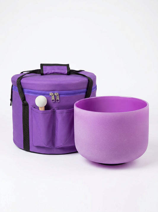 Cuenco de Cuarzo Morado + Bolso de Transporte
