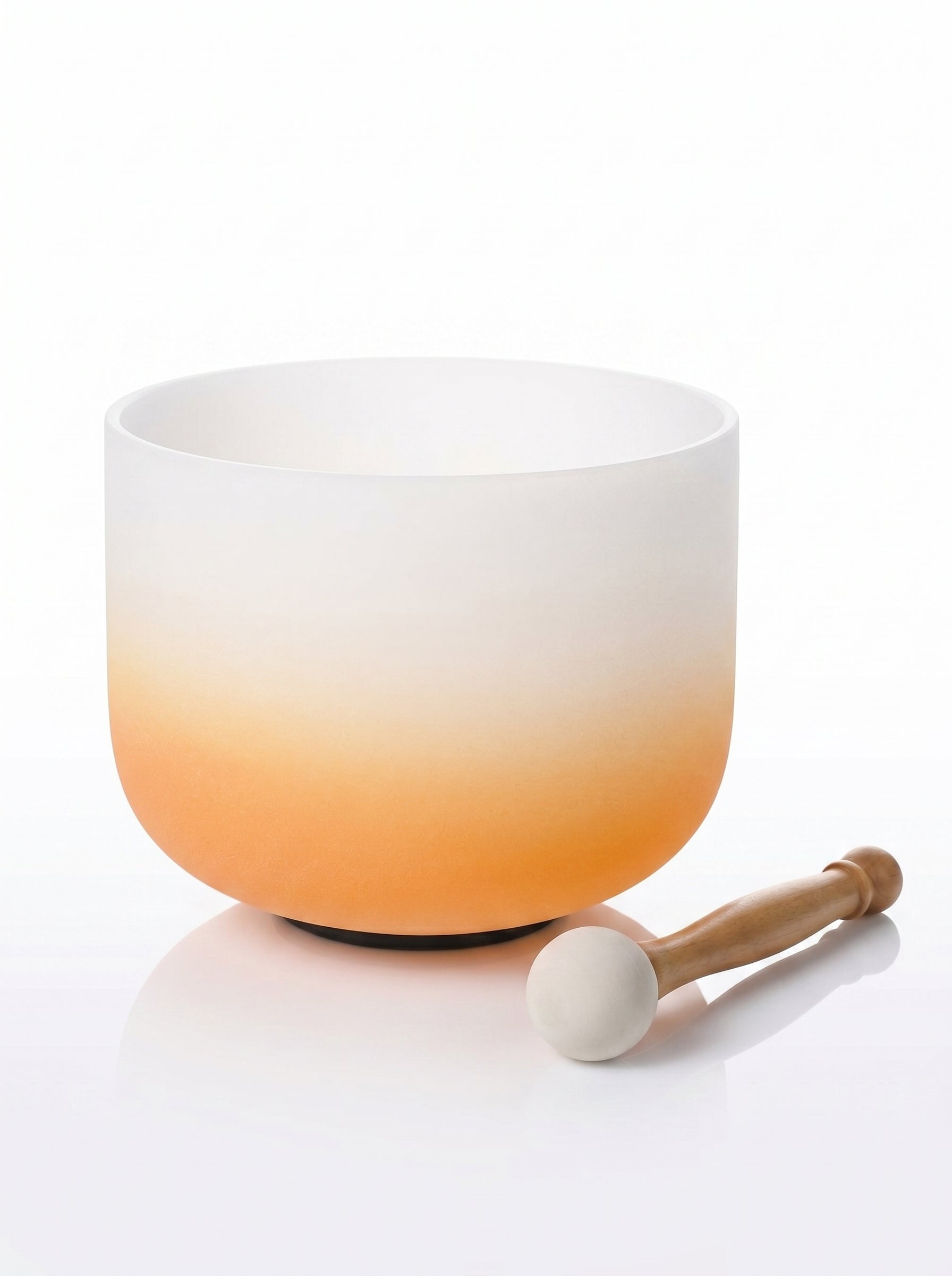 Cuenco de Cuarzo Aura Naranja + Bolso de Transporte