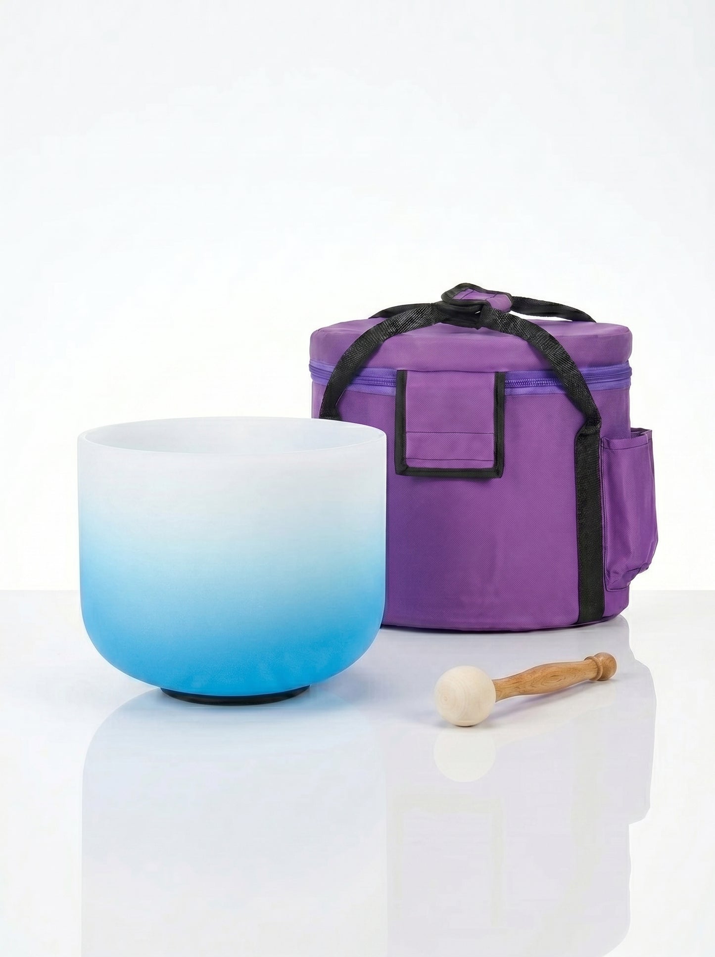 Cuenco de Cuarzo Aura Azul + Bolso de Transporte