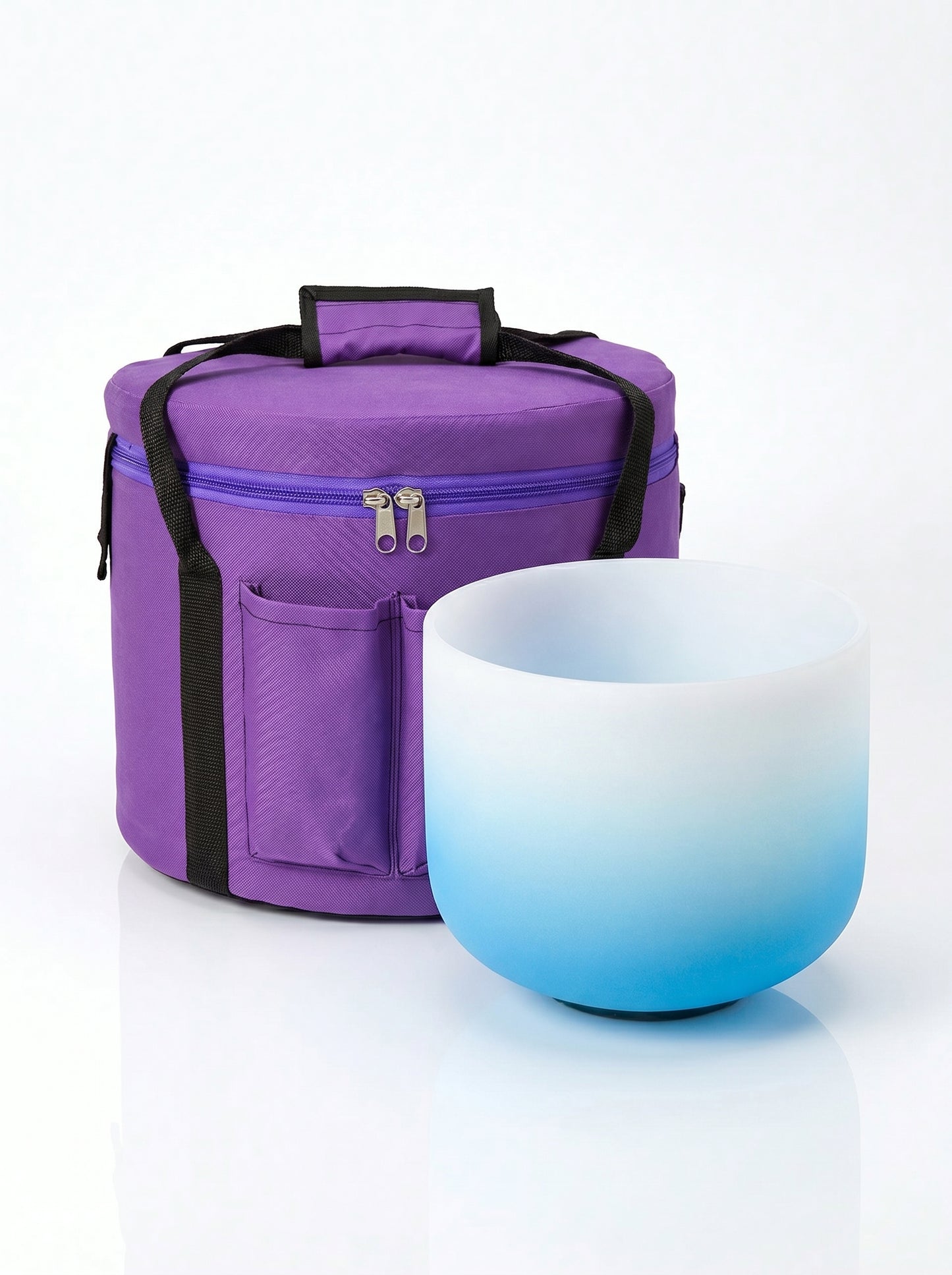 Cuenco de Cuarzo Aura Azul + Bolso de Transporte