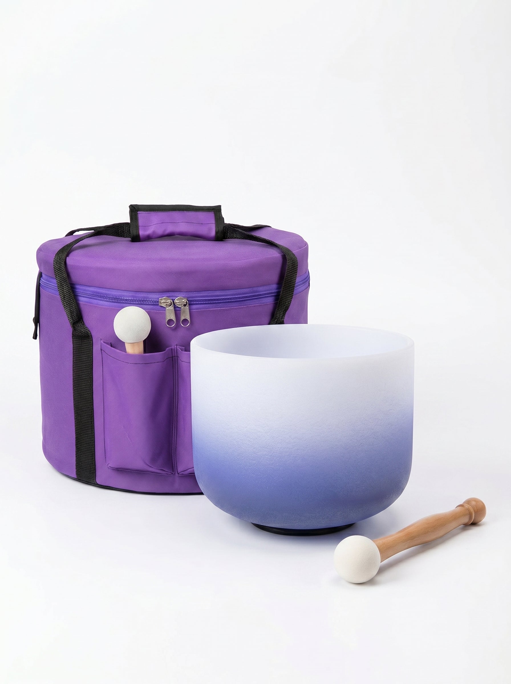 Cuenco de Cuarzo Aura Indigo + Bolso de Transporte