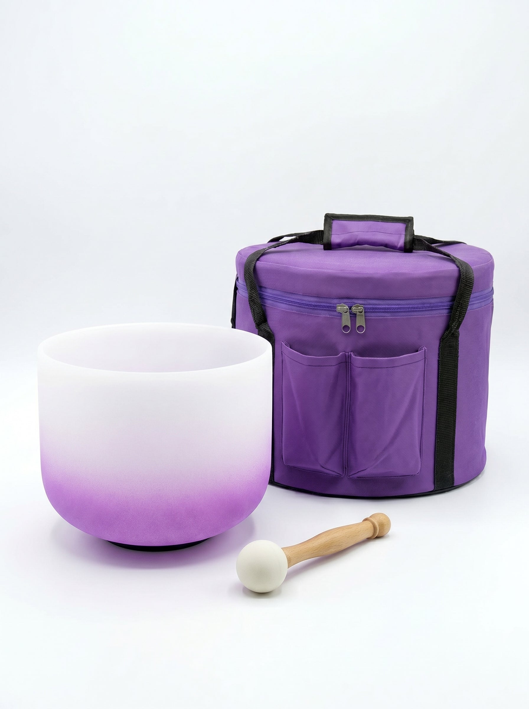 Cuenco de Cuarzo Aura Morada + Bolso de Transporte